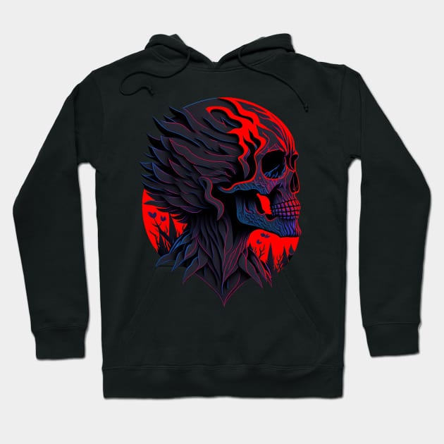 Skull head hoodie hot sale